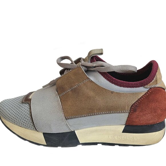 BALENCIAGA GREY RACE RUNNERS SNEAKERS (36) - Picture 8 of 10